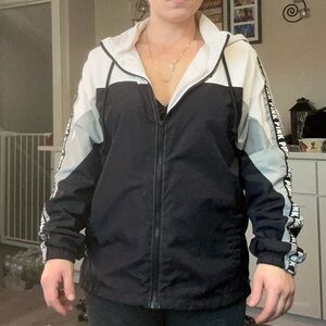 PINK Victoria's Secret Black and White Bomber Jacket